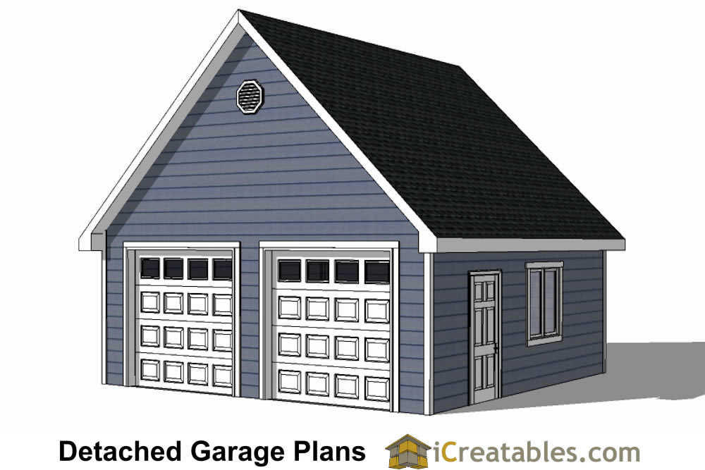 20x22 Garage plans with single door